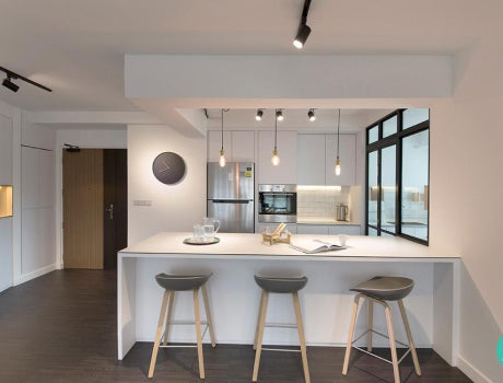 Fridge West Wall Kitchen Lighting Elements